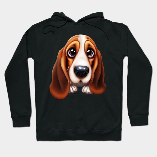 Furrific Basset Hound Hoodie by Art By Mojo